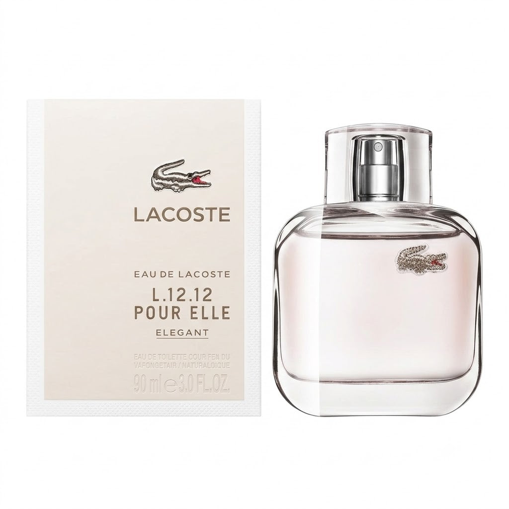 Flacon de parfum LACOSTE L.12.12 ELEGANT EDT pour femme - ZAFFIRO Parfumerie de luxe Algérie