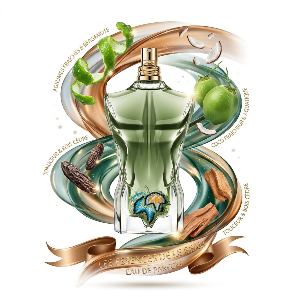Flacon de parfum JEAN PAUL GAULTIER LE BEAU PARADISE GARDEN EDP pour homme - ZAFFIRO Parfumerie de luxe Algérie