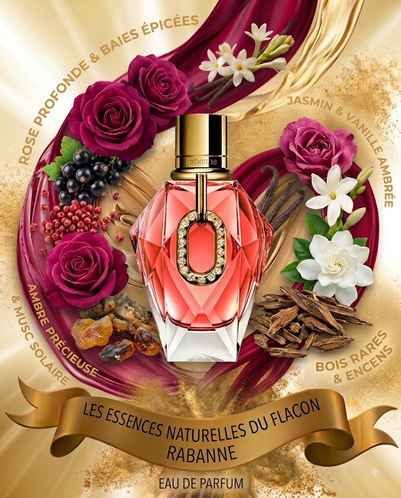 Flacon de parfum RABANNE MILLION GOLD FOR HER PURE DIAMONDS pour femme - ZAFFIRO Parfumerie de luxe Algérie