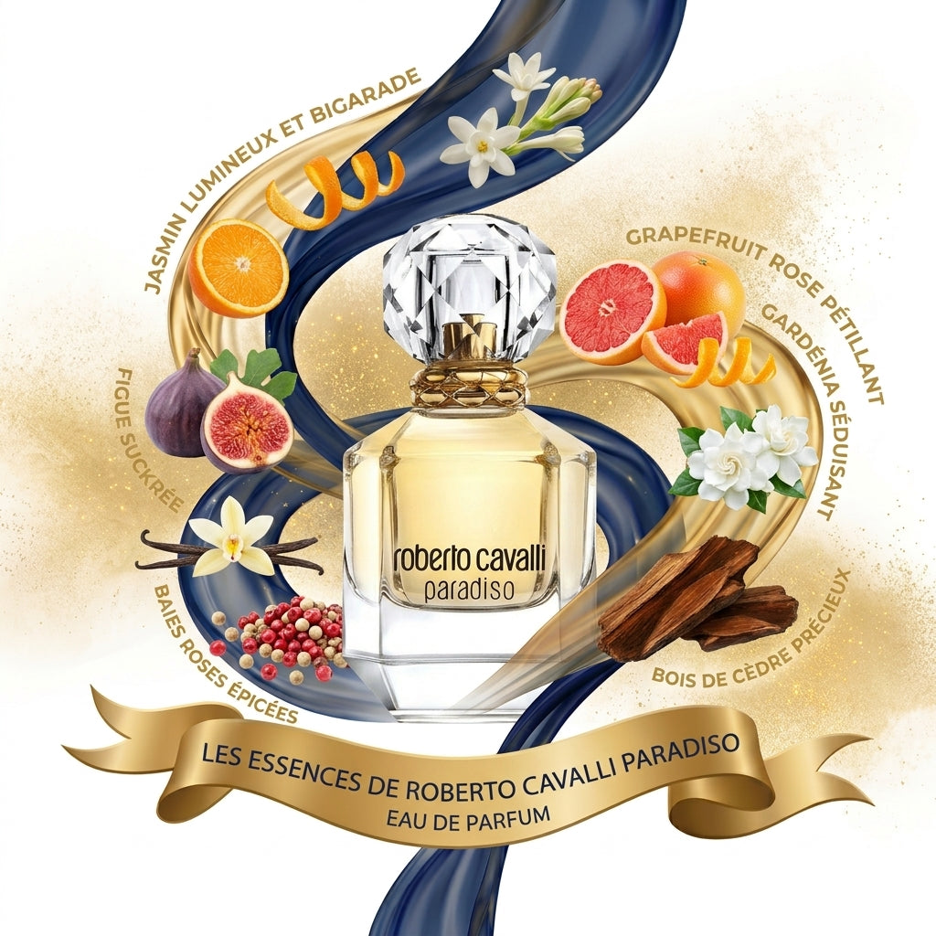 Flacon de parfum ROBERTO CAVALLI PARADISO EDP pour femme - ZAFFIRO Parfumerie de luxe Algérie