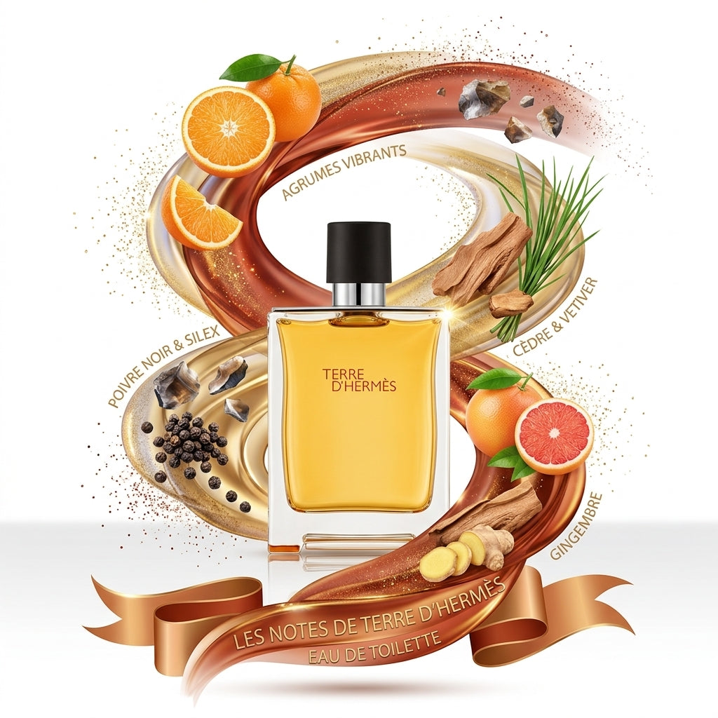 Flacon de parfum TERRE D'HERMES PURE PARFUM pour homme - ZAFFIRO Parfumerie de luxe Algérie