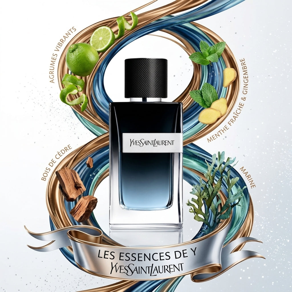 Flacon de parfum YSL Y EDP pour homme - ZAFFIRO Parfumerie de luxe Algérie